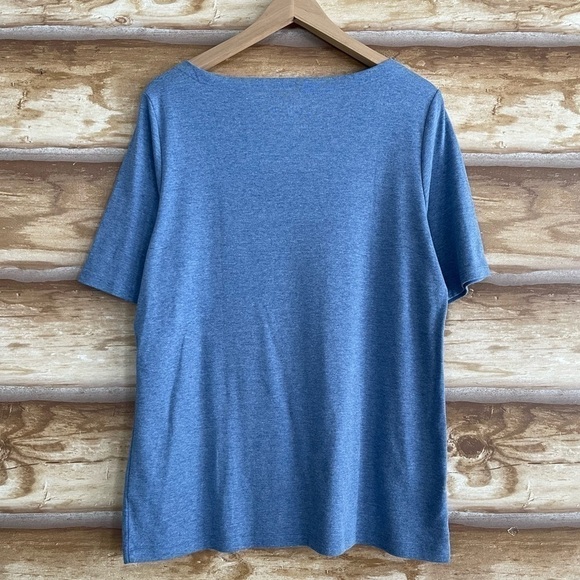 Croft & Barrow embellished floral boat neck tee size XL - Picture 8 of 9